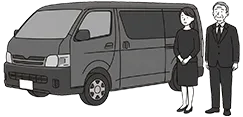 霊柩車のイラスト